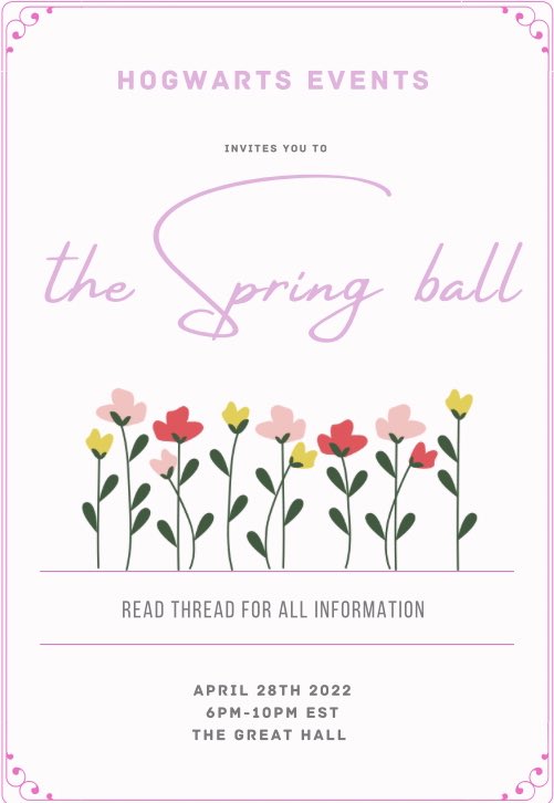EventsHogwarts's tweet image. — EVENT 1

Spring Time Ball