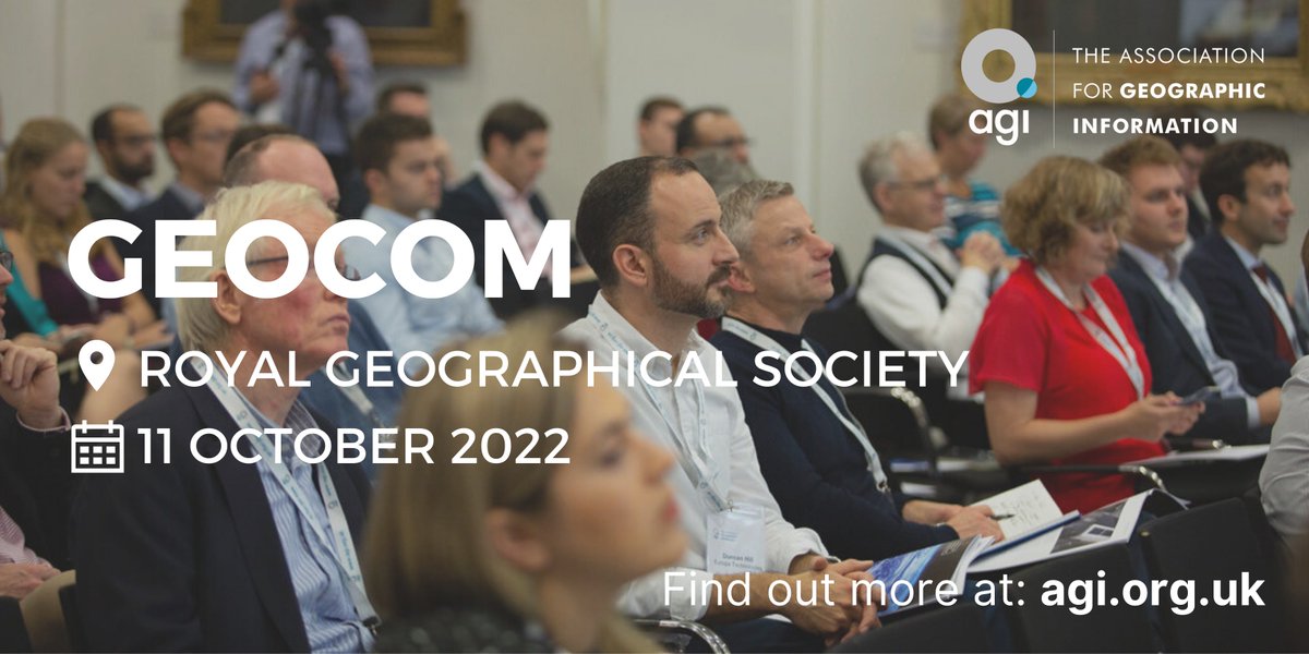 GeoCommunity's tweet photo. #GeoCom22 will be returning as an in-person event at the @RGS_IBG in October, focusing on '#Sustainability in a Changing World'.

The conference is open to all, with attendees hearing from industry leaders, and having the chance to network with the UK #geospatial community. https://t.co/QEusBsMBfv