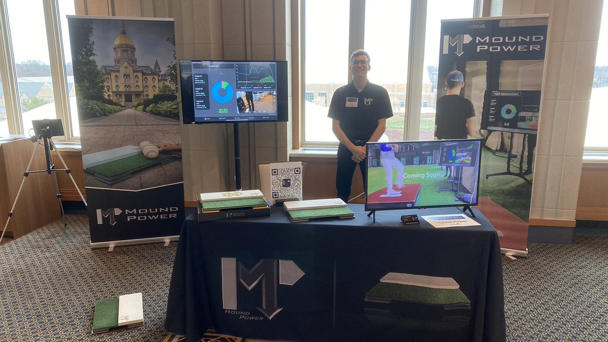 moundpower's tweet photo. Excited to attend the @ndideacenter startup showcase at @NotreDame for the 2022 McCloskey New Venture Competition!

#sportstech #entrepreneur #startup #pitching https://t.co/oUAKet7zEp