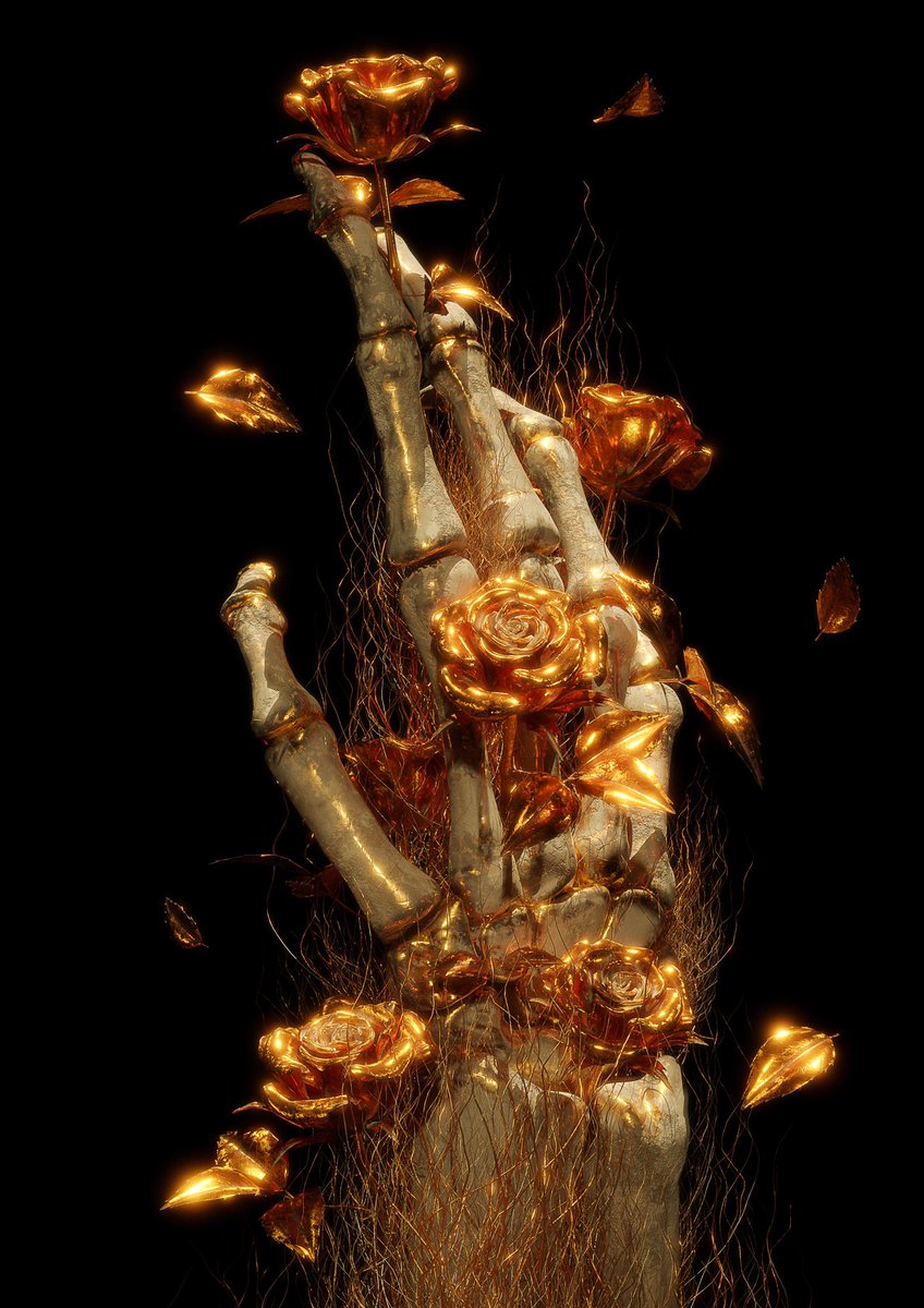 bxnesgold's tweet photo. - OVERGROWTH -

This is the first piece of 3D artwork that I’ve made since last year that I’m really happy with. The time spent learning more is finally paying off 💛

#illustration #digitalart #gothic #nftart #darkart #3dart #3drender #blender #blender3d #blendercommunity https://t.co/iN06iWJW4q