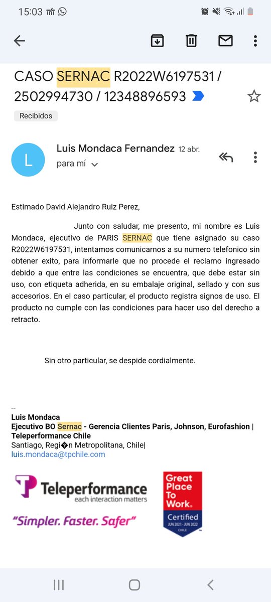 davidruizp's tweet photo. Compre una silla, la recibí y la arme y me di cuenta que no era la misma. Esta es la respuesta de @CencosudChile... Lamentable que no haya servicio de post venta decente 😤 https://t.co/R0OtJJ6Xdq