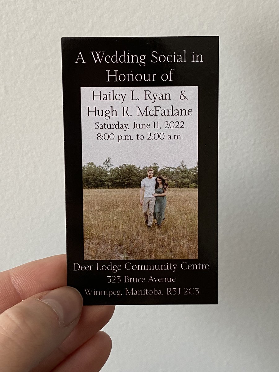 HaileyLynnMcFar's tweet photo. Hi Twitter 👋🏻 

I am having a wedding social on June 11, 2022 and we are almost sold out! If you would like a ticket please get in touch soon! 🥰

Amazing silent auction prizes, great music, cheap drinks and a goooood time 🤙🏼 https://t.co/41JaSL2aYo