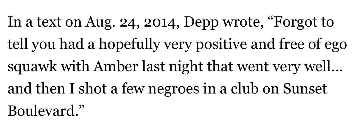 Depp uses the N word in one of the texts he sent in 2014