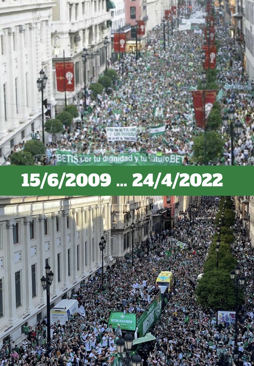 ivicenteh's tweet photo. Paralelismos visuales inevitables… 15J vs 24A… 13 años entrambos, como las 13 barras… causa y efecto, o como cada cual quiera leerlo… “Por tu Dignidad y tu Futuro, Betis”. Así fue, así es, así será. @RealBetis https://t.co/rKPi1nvrHT