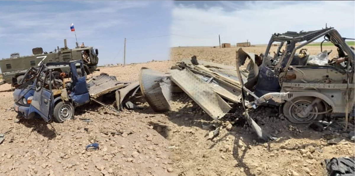 1nternational7's tweet photo. Suriye'de Ayn İssa bölgesinde YPG/PKK'ya ait bir araç bir SİHA tarafından vuruldu. https://t.co/sH6CMzuTZu