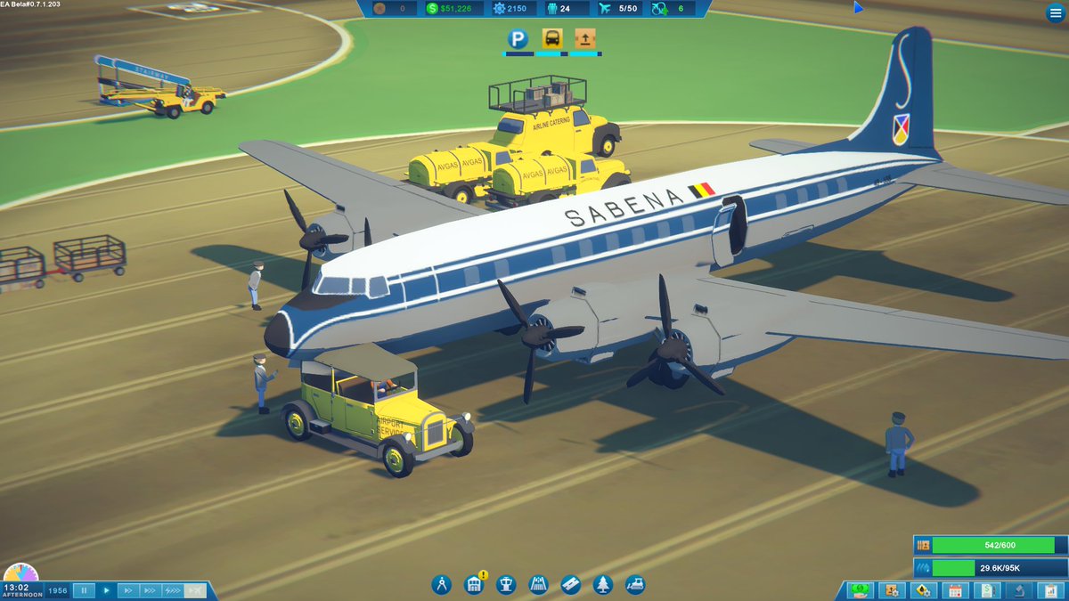 WolfertonEris's tweet photo. Since the recent Beta+ of Sky Haven and well here are looking at three different aircraft DC-6, L-1049, and even a Convair-240 in my created airport!
#Skyhaven #aircraft #aviation #Convair #CV240 #Sabena #Lockheed #L1049 #Airline #indiegame #Airport #superconstellation #DC6 https://t.co/K8knBio1F3