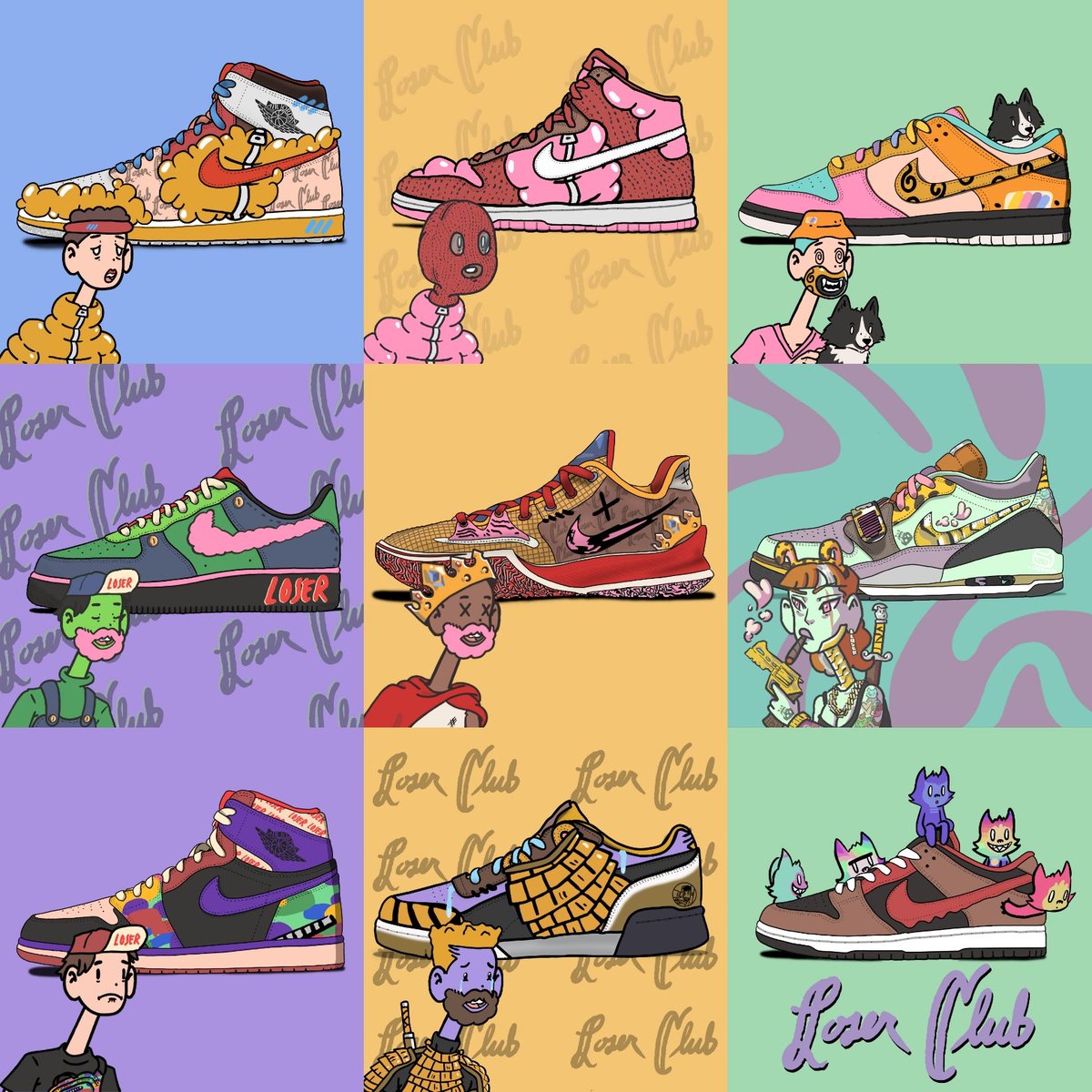 Dad_And_KidsNFT's tweet photo. Am I doing the @loserclubreborn justice with my PFP Sneakers. https://t.co/3TyzLhIsmM