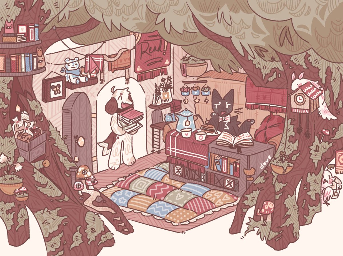 a quaint corner of the woods
 #art #illustration #originalart #originalcharacters