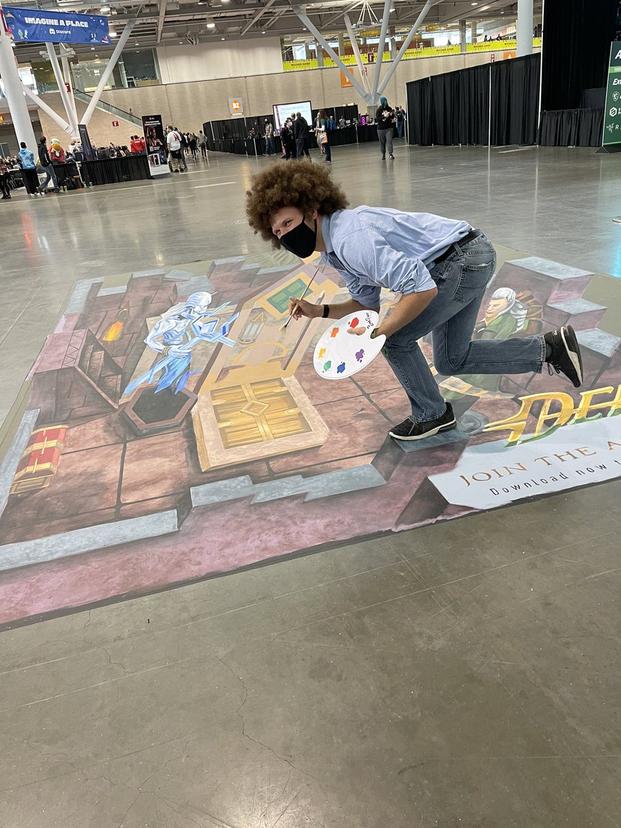 donnabanz's tweet photo. Caught a wild Bob Ross painting a magical painting. #DemeoPAXEast #PAXEast https://t.co/9t5HN3BuSQ