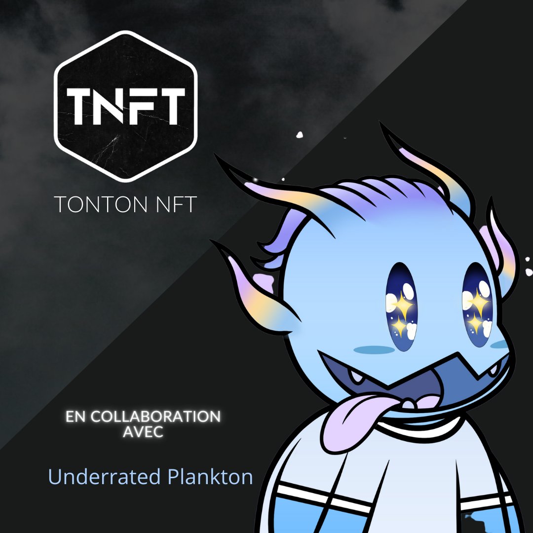 TNFT_Labs's tweet photo. Tontons x Underrated Plankton

Nouvelle collab de fou ce soir avec @planktongang 🔥🔥

Concours sur notre Discord pour gagner des WL

Like, RT, tague 3 amis et donne ton # Discord pour augmenter tes chances de gagner !

https://t.co/IqnaQiEYUY

#NFT #NFTGiveaways #nft #nftfr https://t.co/n31X792wHB