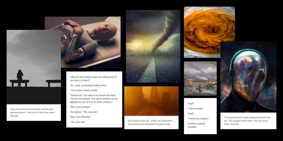 therewillbenic's tweet photo. Above, the storm-ravaged Earth. Below, Avalon—the last city. Satine, the android, serves the prime directive: prolong humanity. But when an anomaly surfaces, she learns the humans have lied. She must save humanity, but should she? #scifibook #lookingforagent https://t.co/oqkAvSo7Hd