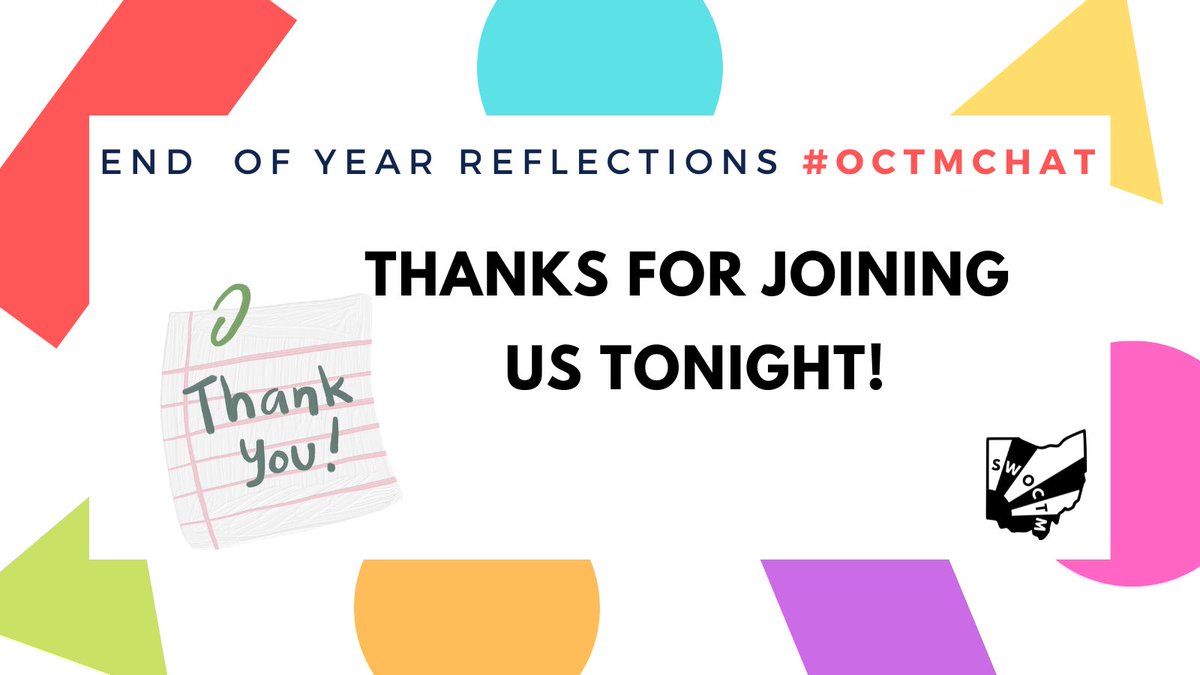 swoctm1's tweet image. Our chat is winding down, but that doesn’t mean the conversation has to stop! Use #octmchat &amp;amp; continue sharing!