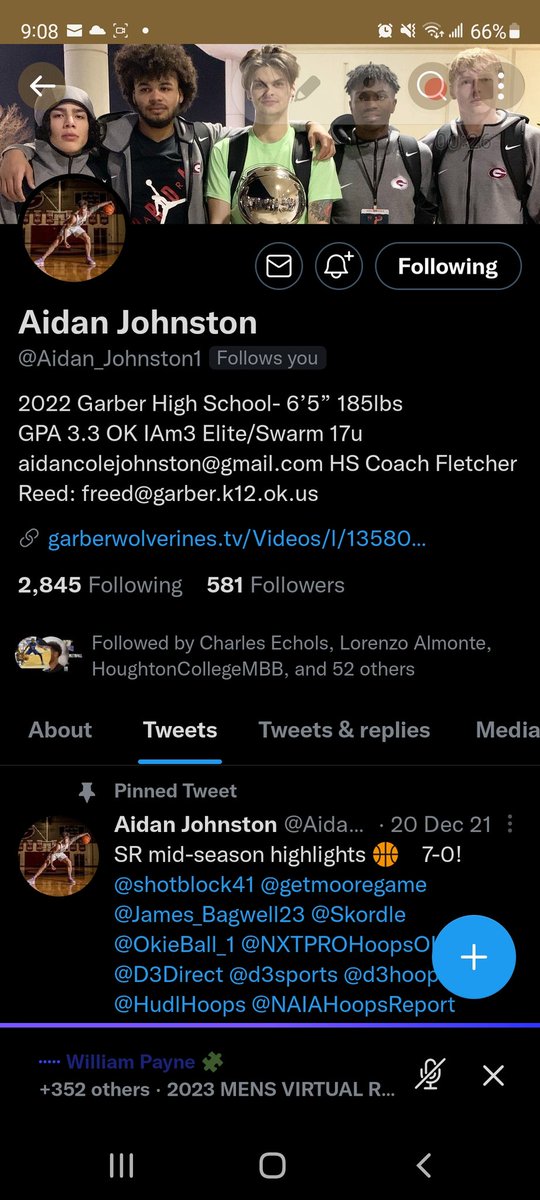 AAU COACHES, HIGH SCHOOL COACHES, TRAINERS HELP YOUR #STUDENTATHLETES, by teaching them to have their DMs open for #collegecoaches, update their Bio so #COACHES know who they are. #Networking and #socialmedia can be a great #recruiting tool. Take <a href="/Aidan_Johnston1/">Aidan Johnston</a>, for example!