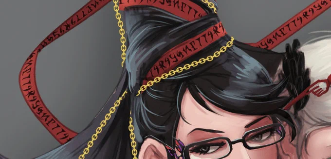 You can download this Clip Studio brush I made that spells Bayo's name and is used on her ribbons: https://t.co/3lZ6LP2MRC  #Bayonetta 