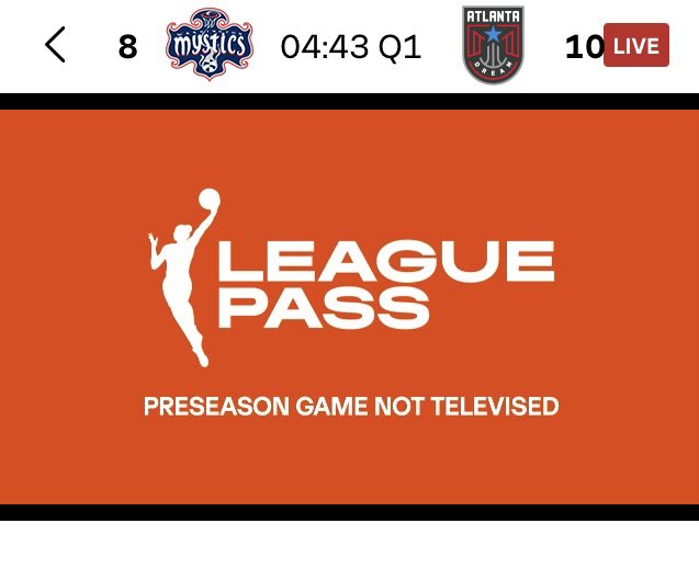 nbilleci's tweet photo. @PJBrown09 Trying to watch @AariMcdonald on @wnba league pass.  Why is it not televised on League Pass? https://t.co/hAEC378ujG