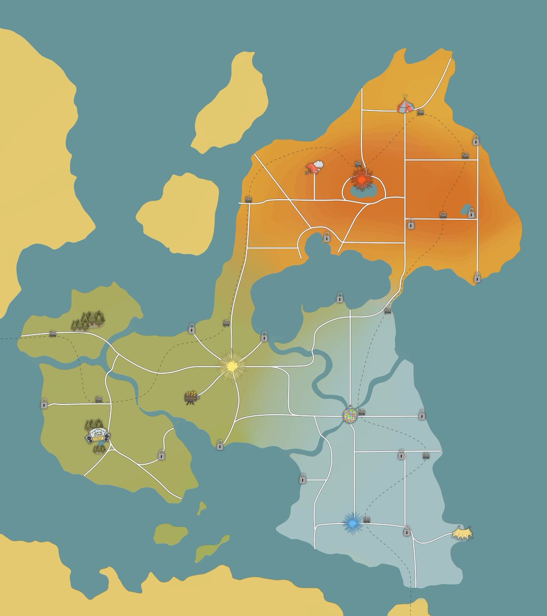 The Naysh is taking shape 👀

Clay Nation Map (Version 1) 🗺️

🟢 Sonic Village
🔵 Underworld 
🟠 Baked Nation 

claynation.io/map

#Clay #NFT #Cardano <a href="/champmedici/">Champ Medici</a> <a href="/JoelMadden/">ARTISTFRIENDLY</a> <a href="/SnoopDogg/">Snoop Dogg</a>