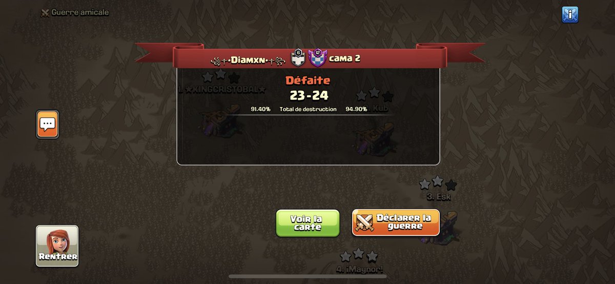 Fcc Mixed <a href="/FrenchCup/">French Clash Cup</a> 
Round 32: Diamxn E-sport 🆚 Cama 2
Lose 23-24 😢
<a href="/Axel_Natsume/">Natsumé</a> 
@DuriteBushidoVV 
@VVMac22