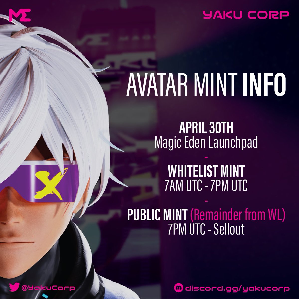 Our Yaku X mint will take place where it all started 💜 <a href="/MagicEden/">Magic Eden 🪄</a>