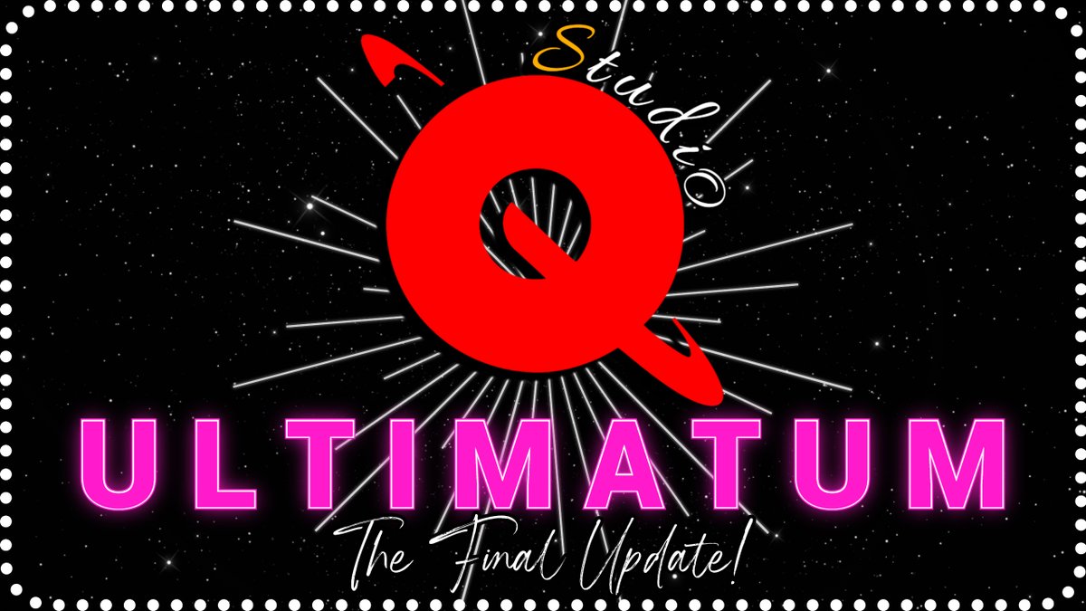 QuazarCT's tweet photo. U L T I M A T U M - The Final Update
Saturday 30th April 2022✨

This update will fix any remaining bugs, and implement an extensive new song list in the DJ booth. As well as an added custom sound ID player. https://t.co/muS6U1Piru