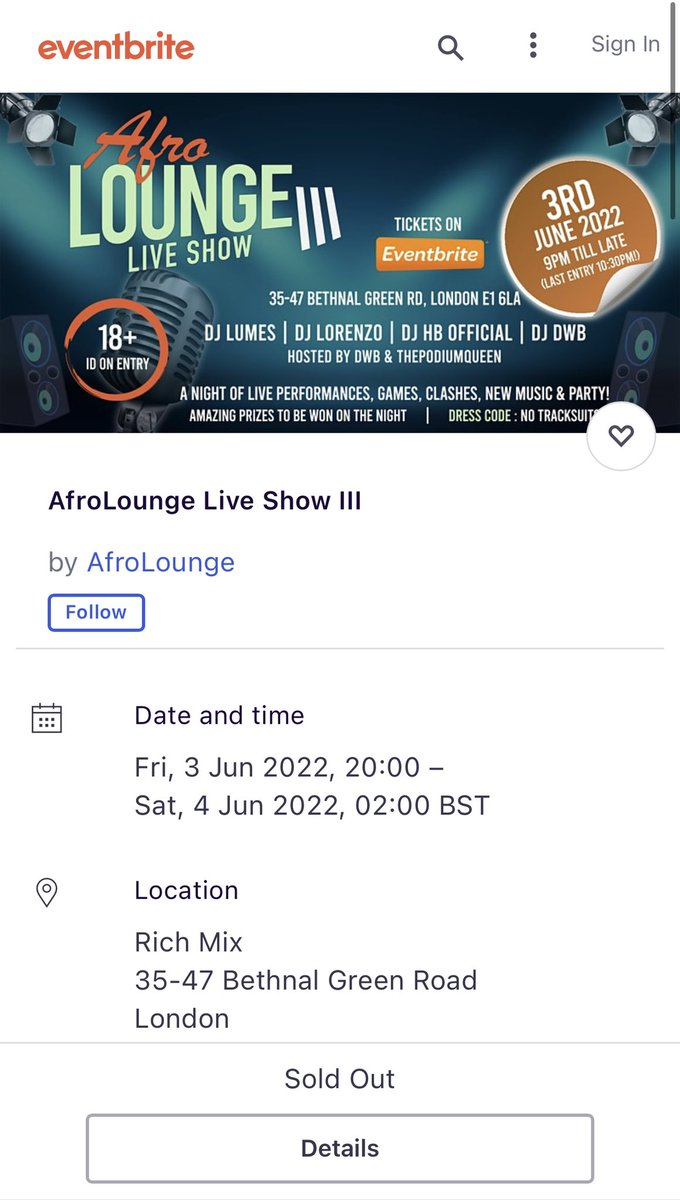 _afrolounge's tweet photo. We Have Officially Sold Out For The 3rd Time In A Row.

@JamiieLopez_ X @riduyile 🥳👏🏾💃🏾🍾 https://t.co/8ahceDk8Od