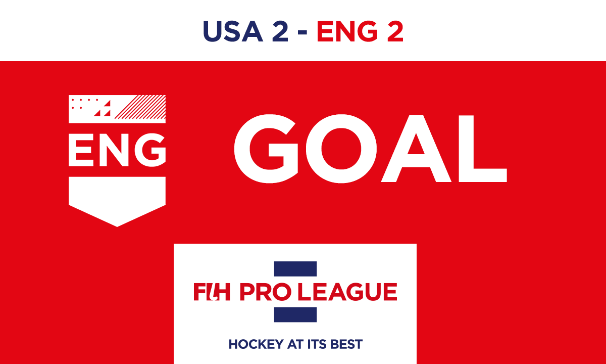 USAFieldHockey's tweet photo. 58' ENG GOAL! Off the penalty corner, the strafight sweep was stopped by Bing but S. Hamilton is there to put it in. All tied up! #FIHProLeague https://t.co/5BPiwbTdvR