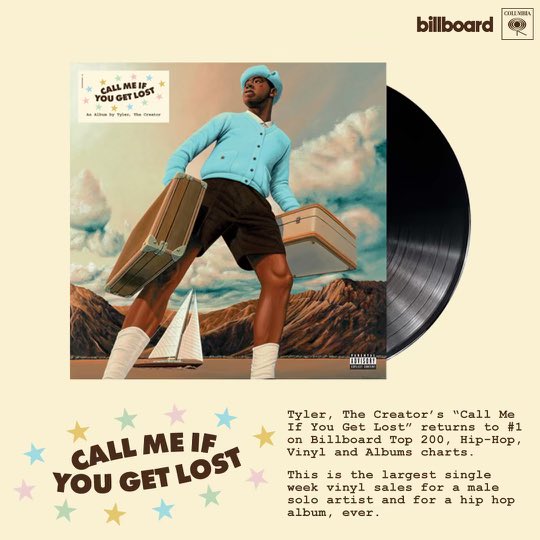 ColumbiaRecords's tweet photo. Congratulations @tylerthecreator! https://t.co/Yfh0mF8DoB