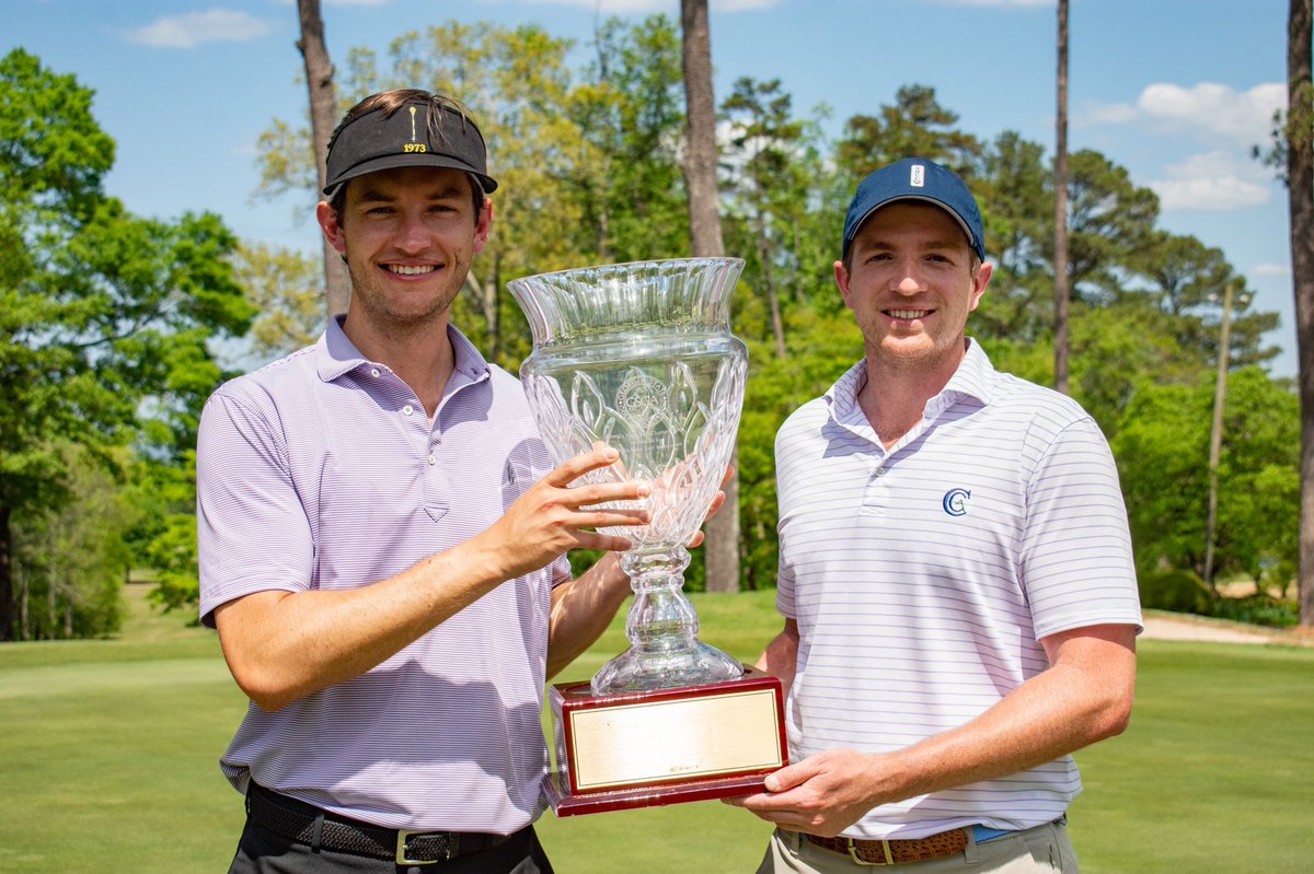 GSGA's tweet photo. 𝓖𝓸𝓵𝓭 𝓒𝓱𝓪𝓶𝓹𝓲𝓸𝓷𝓼 🏆

Tyler Gruca and Franco Castro are your 50th Georgia Four-Ball Champions!

Join us in congratulating Tyler and Franco on their great play and well-earned victory! https://t.co/PMET6HPM7x