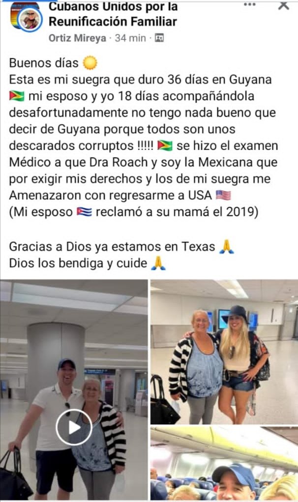 LaFamiliaEsTodo's tweet photo. @EMendrala Hay algo bueno que sacar de Guyana como para mantenerla como el principal país para las entrevistas de los cubanos? Amenazas, maltratos, Extorsión, manipulación a ciudadanos americanos #ConsularServicesInCuba para todas las familias @SecMayorkas @SecBlinken @USEmbCuba https://t.co/AAO9JTXBIc