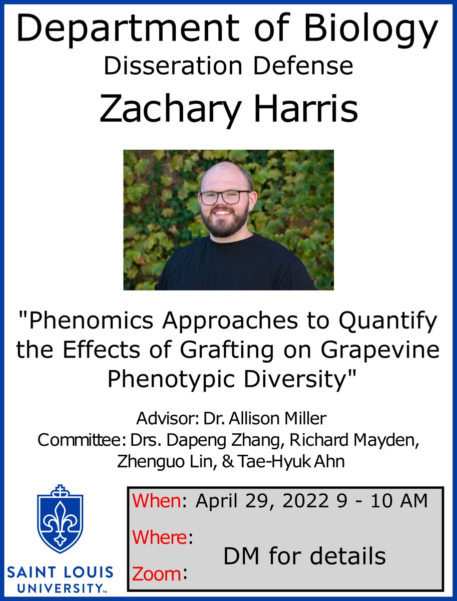I am defending my dissertation on April 29th! The public seminar will begin at 9AM CST taking place both IRL and over Zoom. If you would like to attend, please DM me for details.