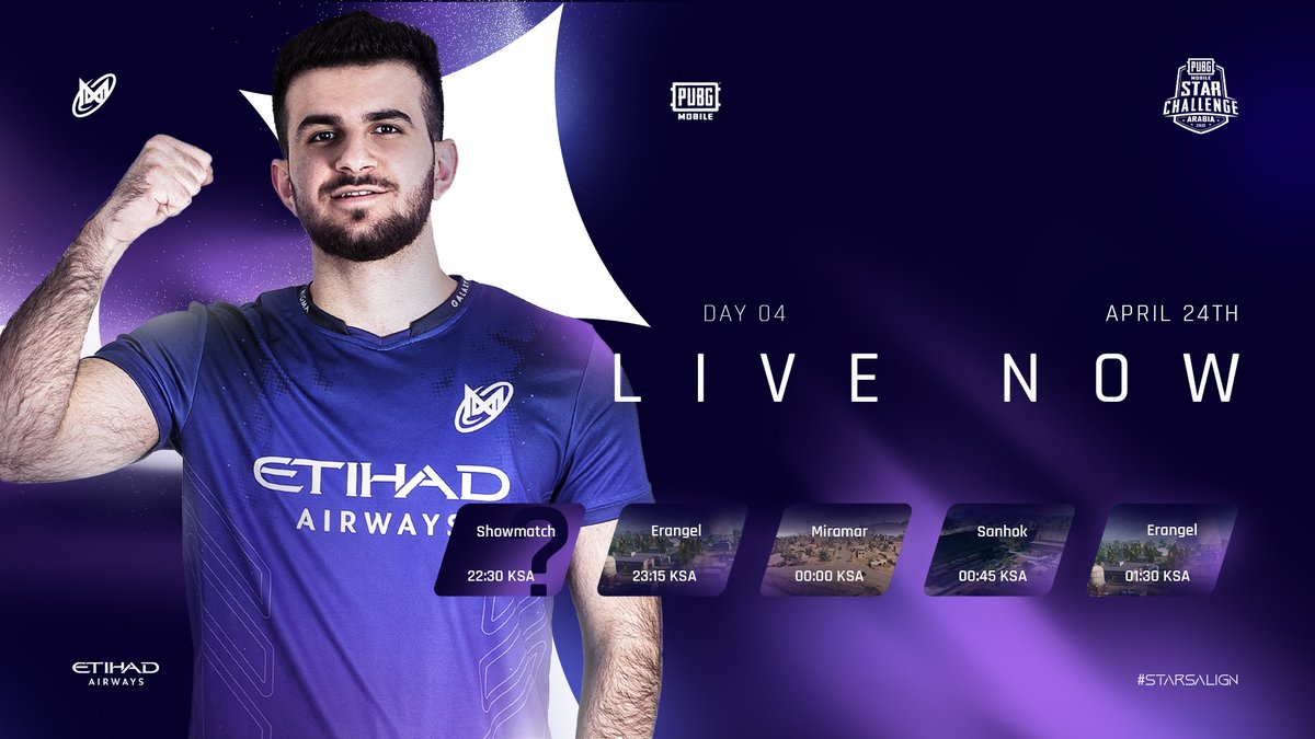 It time for the final night of #PMSCArabia🔥

🖥️youtu.be/2u1hnZvMDQI

#StarsAlign #NGXpubgm