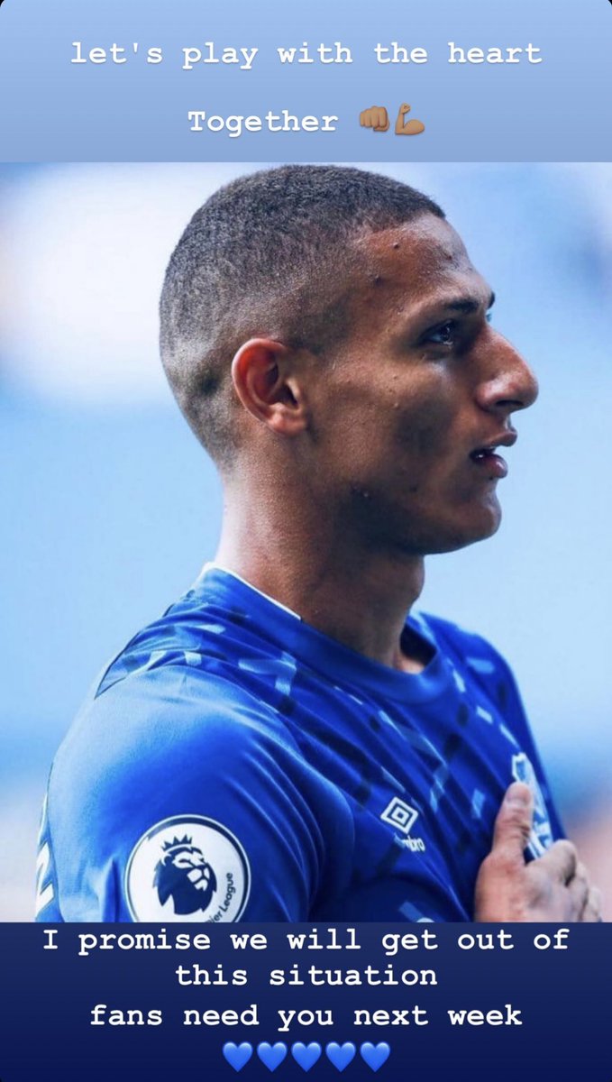 RT @EvertonBlueArmy: Richarlison’s Instagram story. https://t.co/L5XGcyuHcN