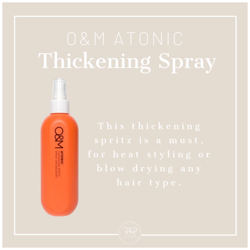 RnRhairbeauty's tweet image. Wanting to add a bit of oomph into your hair? O&amp;amp;M ATONIC thickening spray is what you are looking for. 💫⁠
⁠
#rnrhairandbeauty  #originalmineral ⁠
