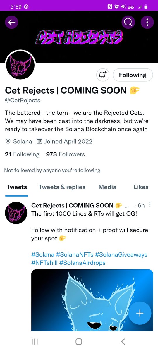 Wzzog1's tweet photo. @CetRejects Peep the follow https://t.co/Tg6jxiQ5dx