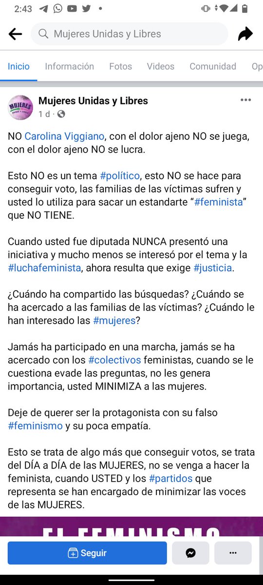 JaaqueVazquez1's tweet photo. @florzelta #MujeresUnidasYLibres https://t.co/xrxRsYua9g
