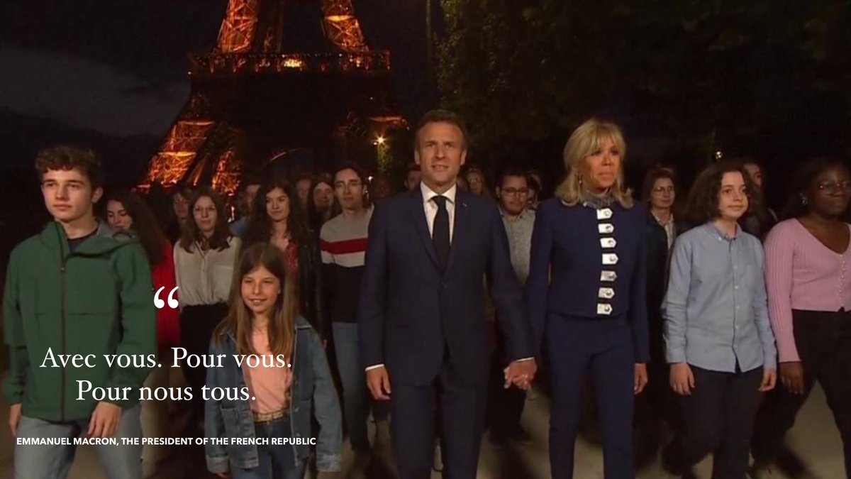 onnedintsec's tweet photo. Warmest Congratulations France! President Emmanuel Macron was reelected President defeating the ultra-right candidate. Vive la démocratie!  
🇫🇷🇬🇷 https://t.co/bftgyVsbrR
