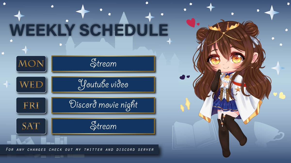 IiiOphilia's tweet photo. This years weekly schedule!
Art: #Ophiart
Meme: #Ophimeme
You can find me down below:
YT: https://t.co/9p8OU1ixxb
Discord: https://t.co/Z8tXaLJZUy
Throne: https://t.co/MR1w9q0Qr9
Lore: https://t.co/Smiwmp6lG5
(sometimes i stream more depending on how my week looks like) https://t.co/o6B1AjoBLw