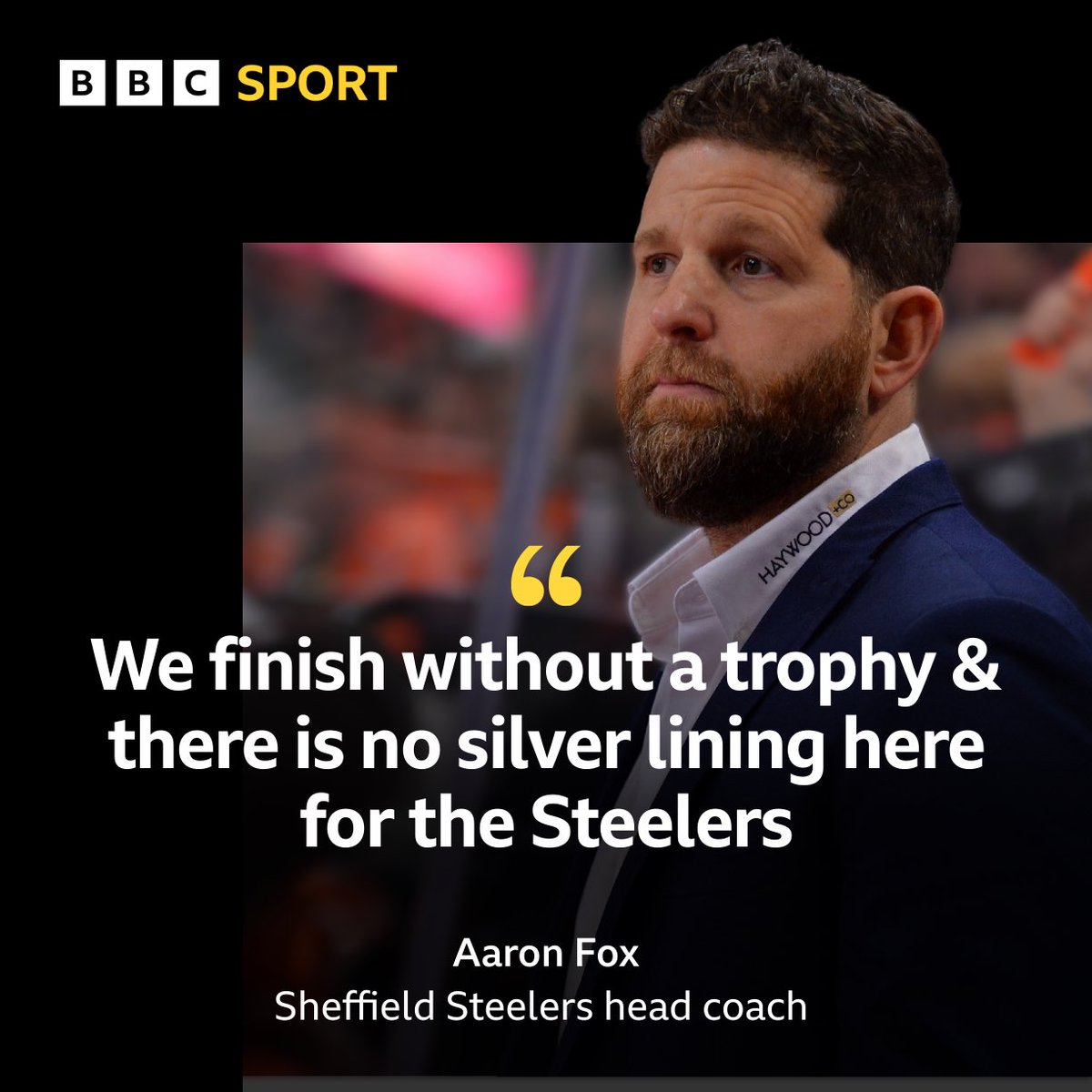 _PeterSpencer's tweet image. AUDIO | Sheffield Steelers head coach Aaron Fox speaks after 5-3 aggregate loss to Dundee Stars in Playoff Quarter-Finals

🗣”There will have to be more player turnover than many expected”

Watch here ➡️ bbc.co.uk/programmes/p0c…