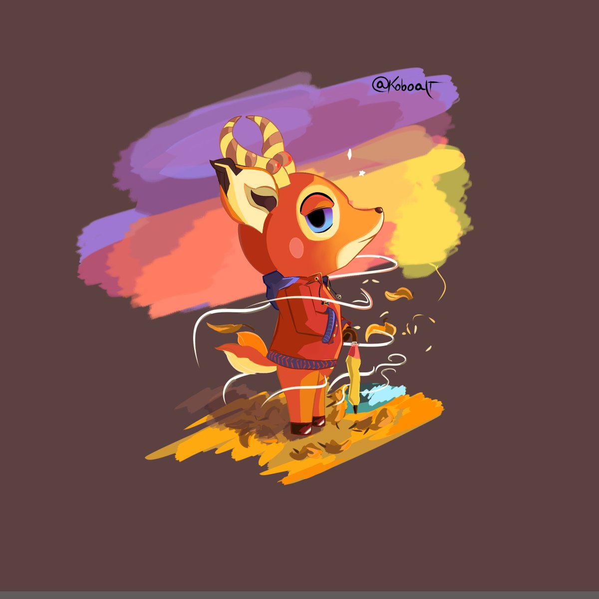 koboalt's tweet photo. Beau🦌

#AnimalCrossingNewHorizons https://t.co/I88JQewSOb