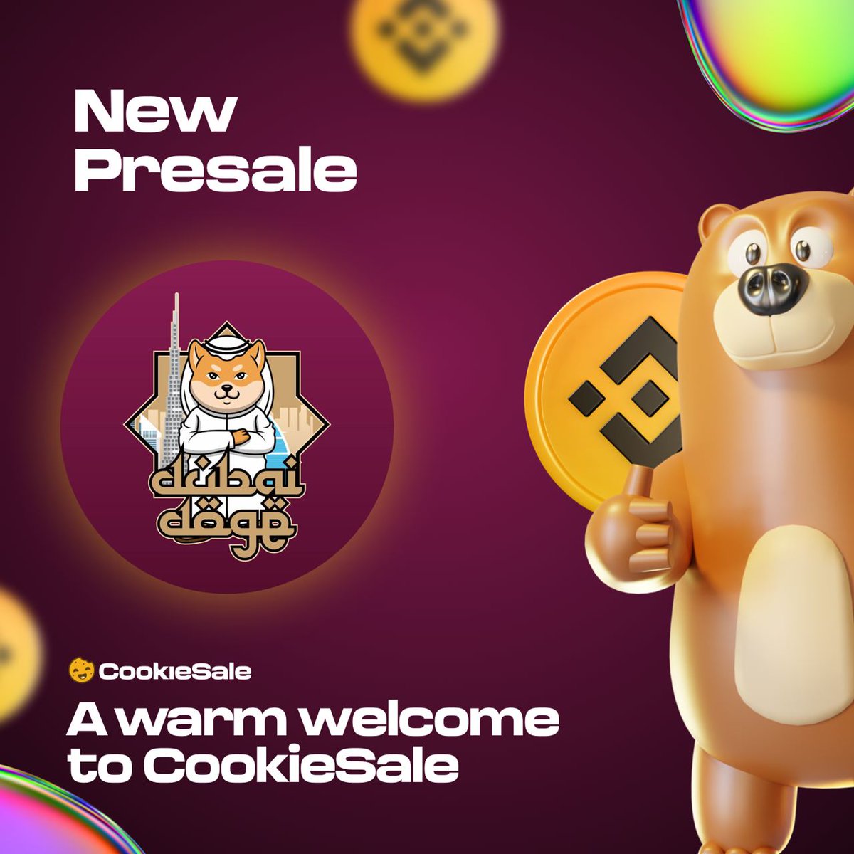 Vipteam24744720's tweet photo. Let's give @DubaiDoge a warm welcome to #CookieSale 🍪

One by one, projects will realise the potential of a launchpad that takes no token allocation 👀

Find the #CookieSale presale link for #DubaiDoge below 👇👇

https://t.co/1OINiCn9tM https://t.co/slT7AFqSu3 https://t.co/QsaAK9wTnX