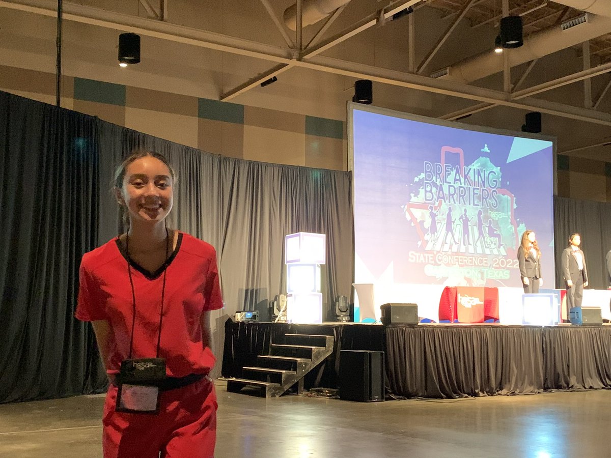 Huge Congratulations to Chelsea Mandala on placing 5th in Personal Care at the 2022 Texas State HOSA competition. We are so proud of you. Keep up the amazing work!! <a href="/FortBendISD/">Fort Bend ISD</a> <a href="/FBISD_CTE/">Fort Bend ISD CTE</a> <a href="/THS_Tigers/">Travis High School</a>