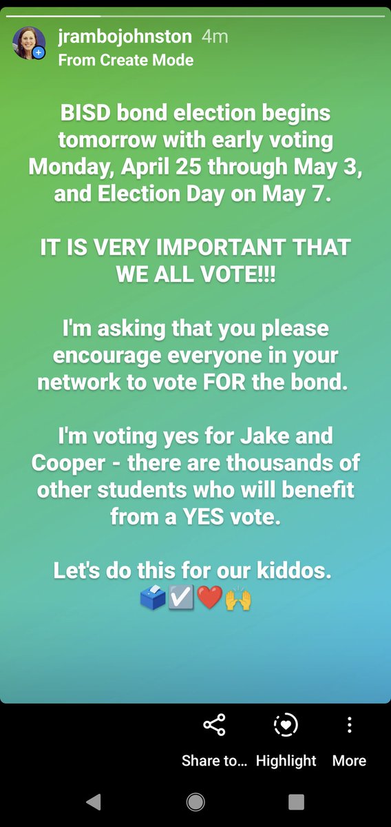 edtechchic's tweet image. Ok @BrenhamISD friends. BISD bond election early voting is April 25 - May 3 and Election Day is May 7.

This is a great video that explains the history and significance of this important decision.
 youtu.be/NTk3J-dMkOk

Let's do this for our kiddos. 🗳️☑️❤️🙌

#ichoosebrenham