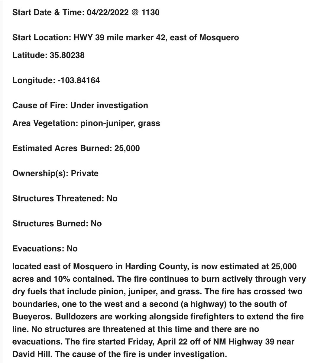 Bewickwren's tweet image. Update on #MitchellFire in Harding County. 
#NMFire
🔥🔥🔥