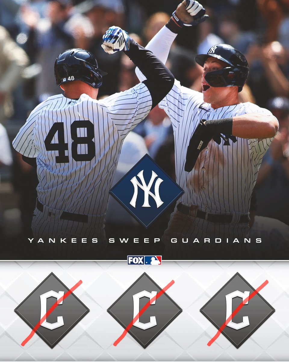 MLBONFOX's tweet image. Weekend sweep for the @Yankees ✅