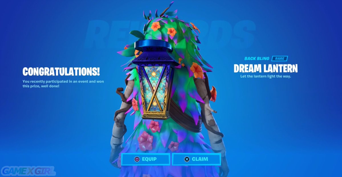 XxxGAMExGIRLxxX's tweet photo. 💙✨ Thank you. Dream Lantern is so beautiful 💙✨ 
#fortnite #dreamlantern #backbling #bushranger #love #thankyou https://t.co/9jz5SFIjXS