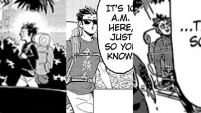 take this as a grain of salt but literally almost everyone in this fandom assumed that nishinoya will pursue pro vball before timeskip.

now seeing these easter eggs in oneshot ch.. maybe furudate is hinting that nishinoya can easily pass as a part of monster generation 