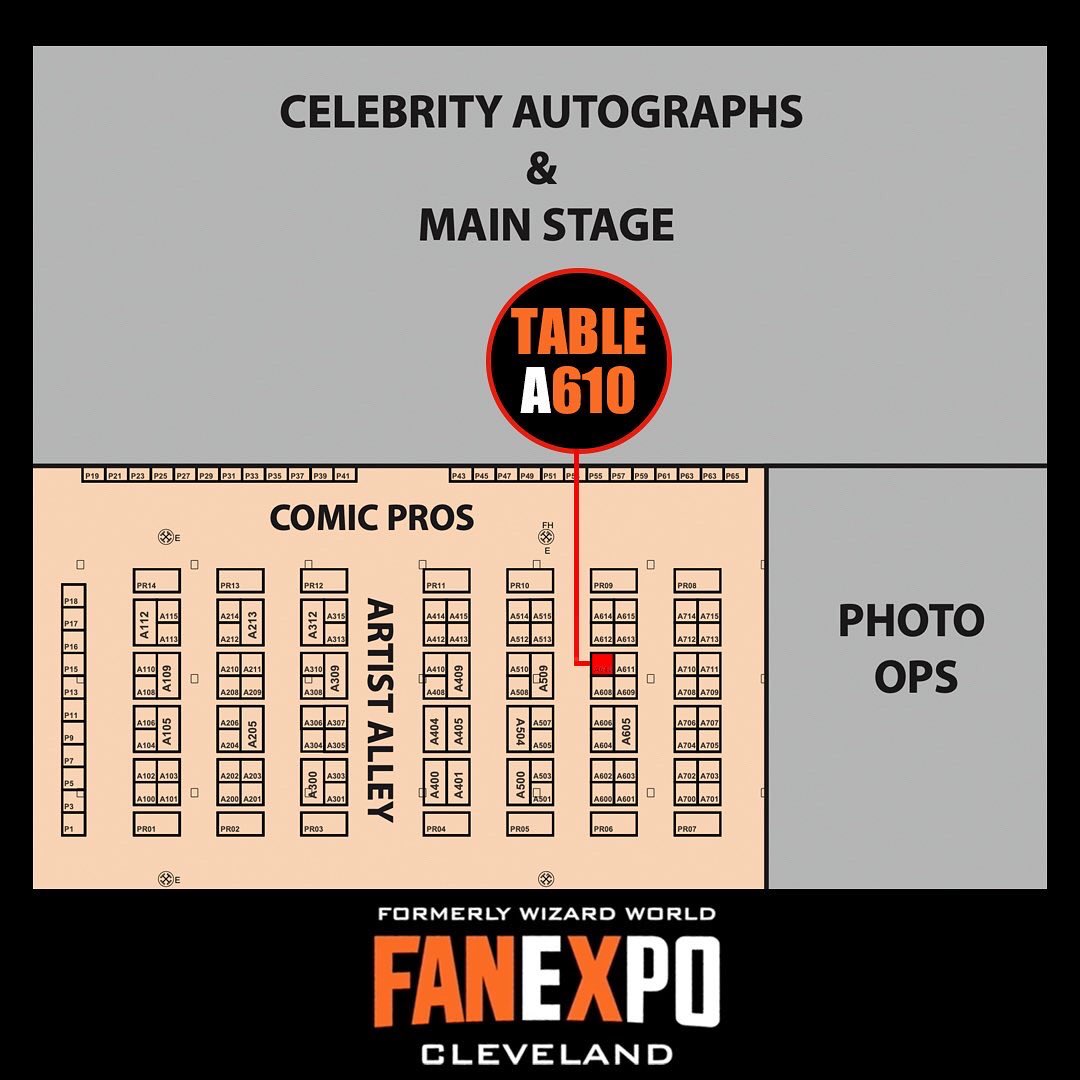 SaturdaySlasher's tweet image. Come see the team behind The Saturday Night Slasher of @S_Louis_King and @ryankacsandy April 29th - May 1st at @FANEXPOCLE Cleveland! The show will be held in downtown Cleveland at the Huntington Convention Center. We’ll have specials on comics, art prints, commissions, and more.