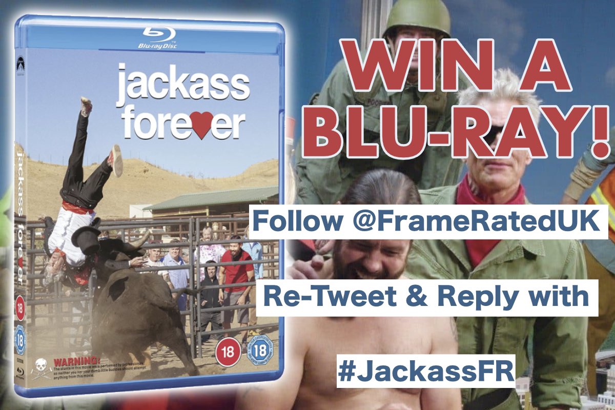 frameratedUK's tweet photo. WIN #JackassForeverย on Blu-ray!
Our review: https://t.co/R6dKTTJmPvโฆ
Follow, RT & Reply with #JackassFR
#Competition ends 28 Apr at 5pm GMT
T's & C's apply: https://t.co/Cg1E4iywG0 https://t.co/dj9ZF9iVNx