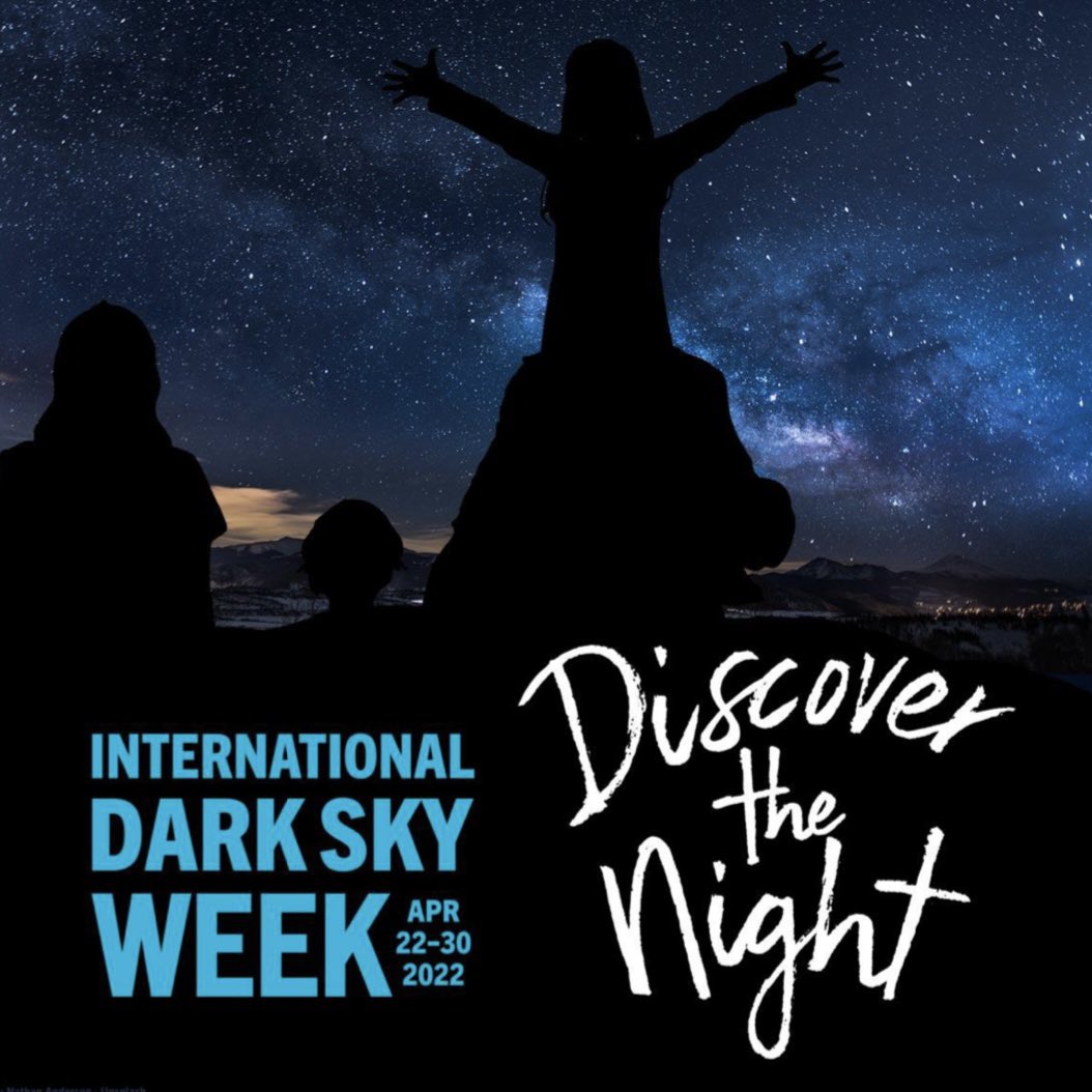 This April 22-30 join us as we celebrate International Dark Sky Week by discovering the night. Check out @IDADarkSky’s global calendar of events and activities at idsw.darksky.org. #DiscovertheNight #IDSW2022