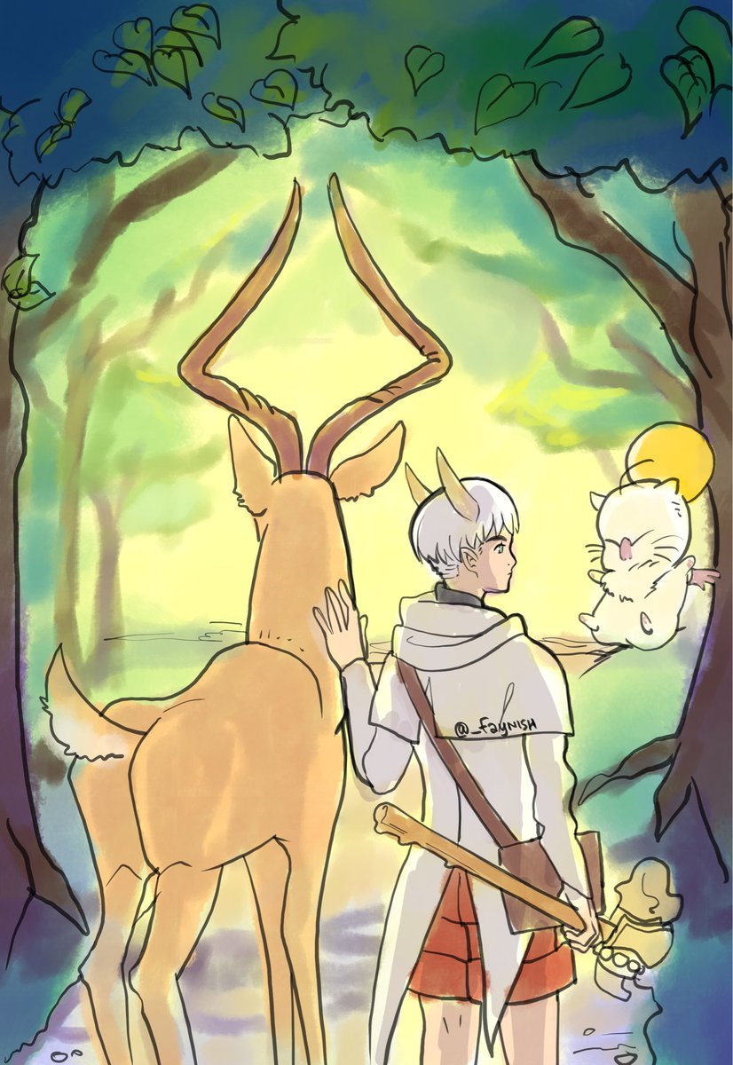 _faynish's tweet photo. In December I tried to digitally plan how I wanted to do the lighting so I could paint it traditionally. I never got around to it. https://t.co/2K6kcc9TUA
