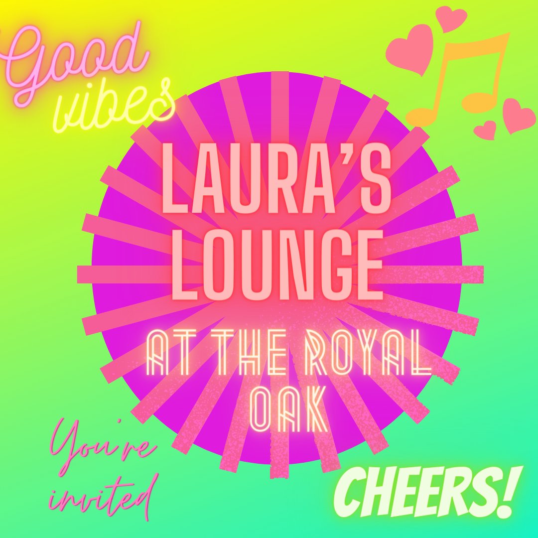 lauramatts's tweet photo. Laura's Lounge at The Royal Oak Friday 29th April! - https://t.co/EmnCf9zLoo https://t.co/iyBs2kfIz6